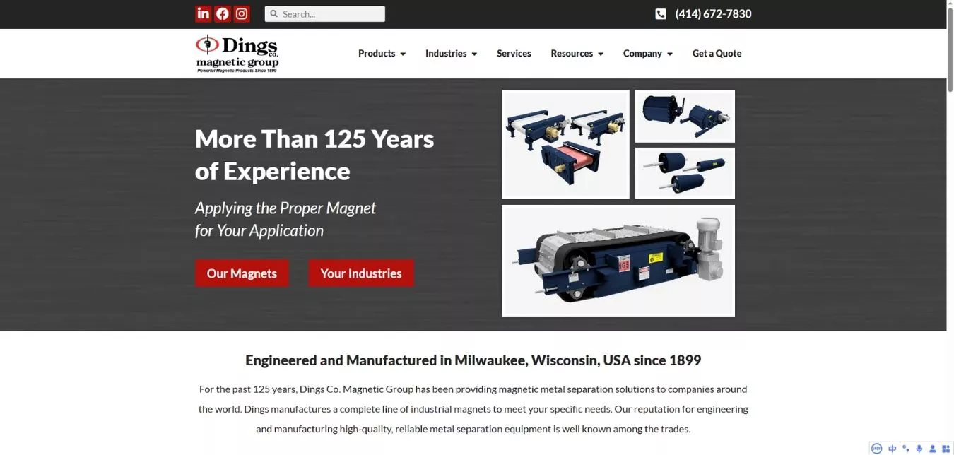 7. Dings Co. Magnetic Group